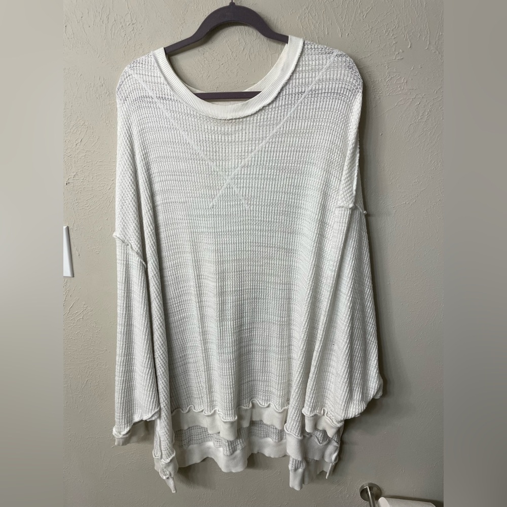 We the Free People oversized waffle top